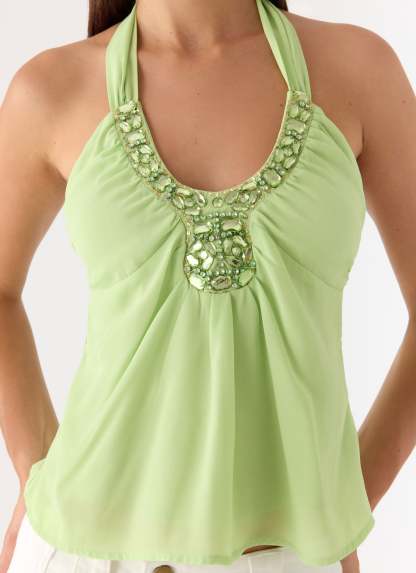 Never Stop Me Embellished Top