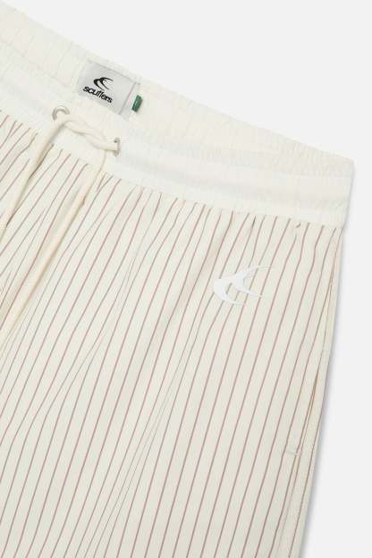 Pinstripe White Swimpants