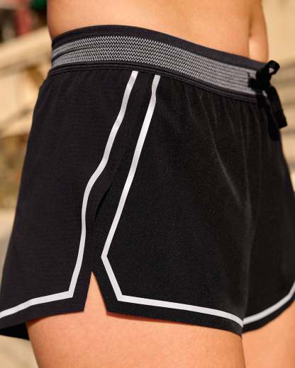 Accelerate 3" Reflective Mid-Rise Running Short - Black-Reflective