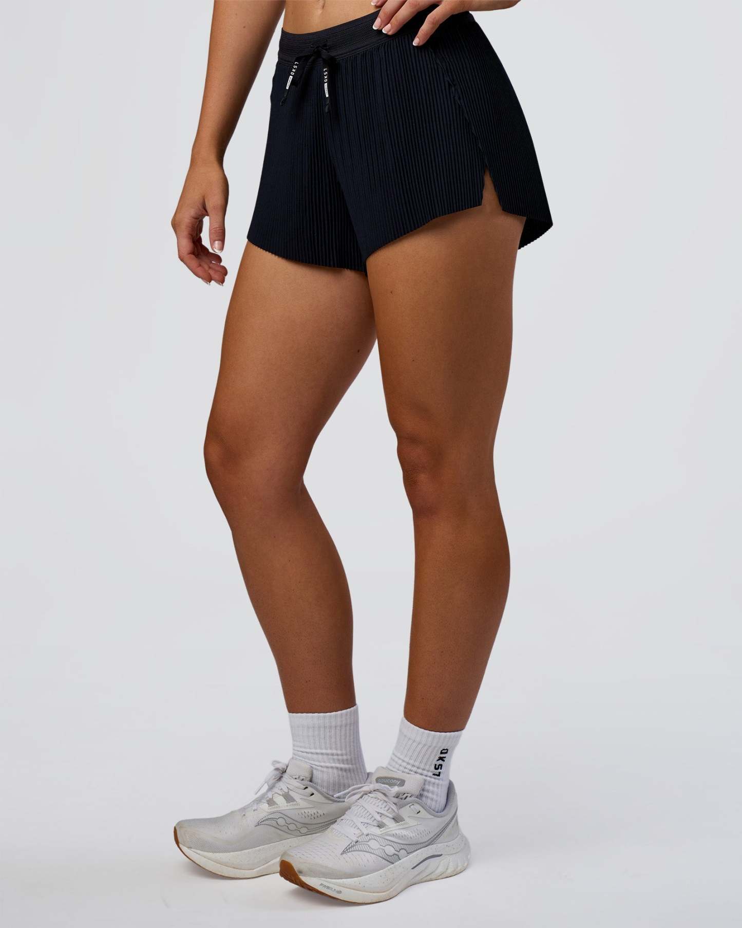 Accelerate 3" Pleated Mid-Rise Running Short - Black