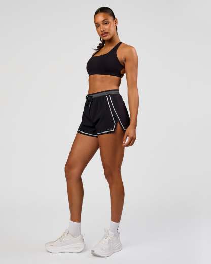 Accelerate 3" Reflective High-Rise Running Short - Black-Reflective