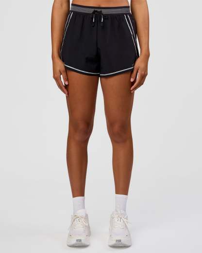 Accelerate 3" Reflective High-Rise Running Short - Black-Reflective