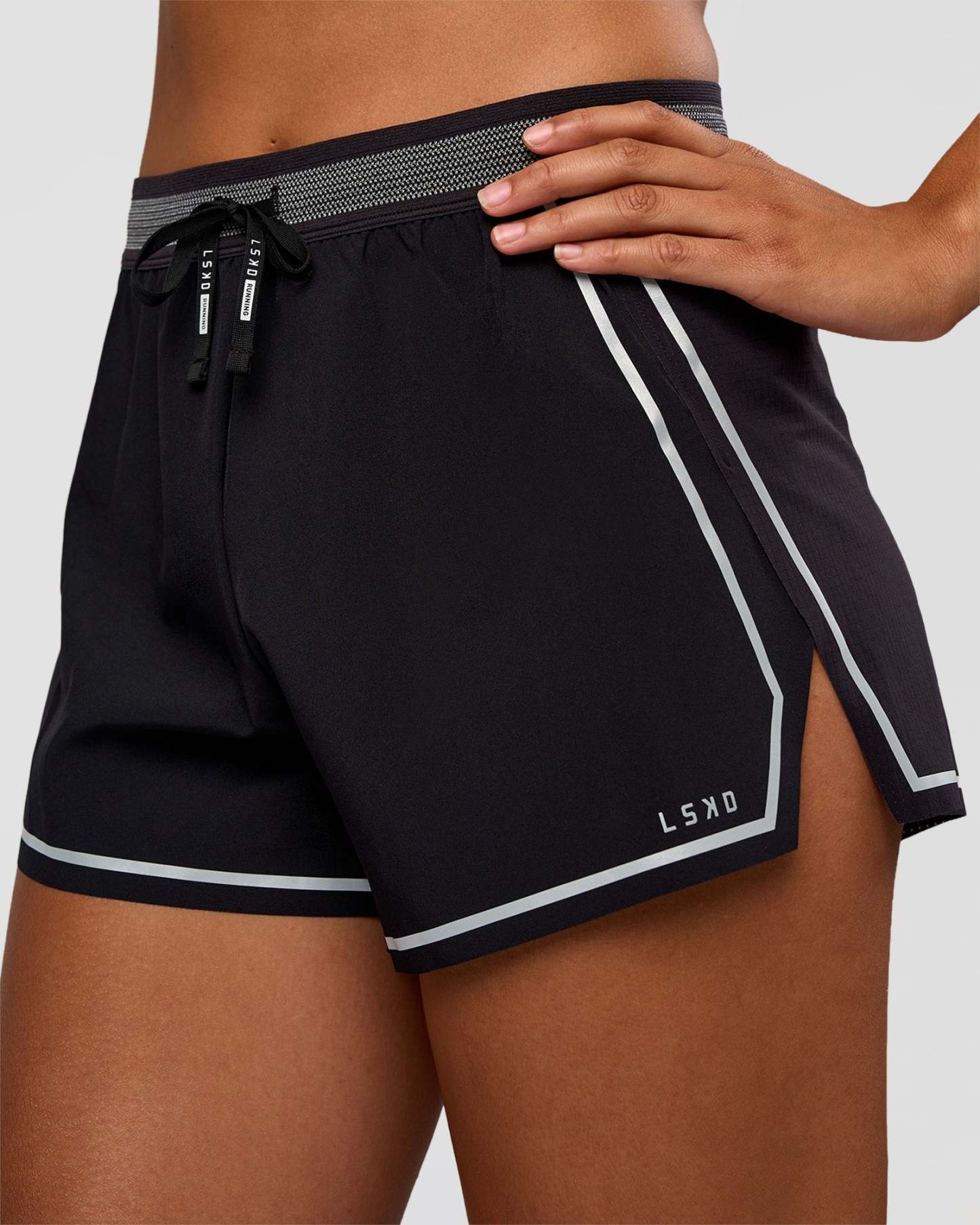 Accelerate 3" Reflective High-Rise Running Short - Black-Reflective