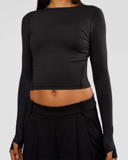 All Day Long Sleeve Tee - Black