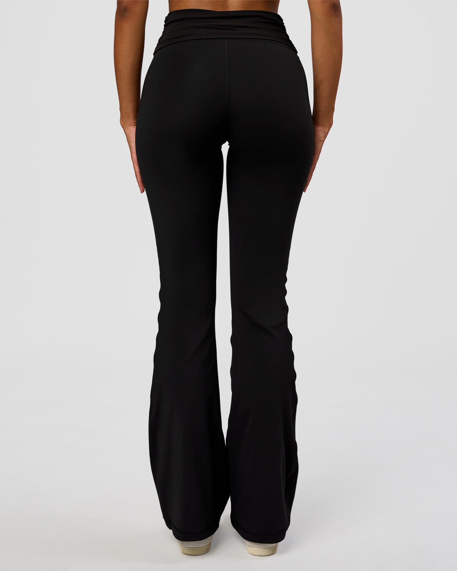 CF Fold Over High-Rise Flared Legging - Black
