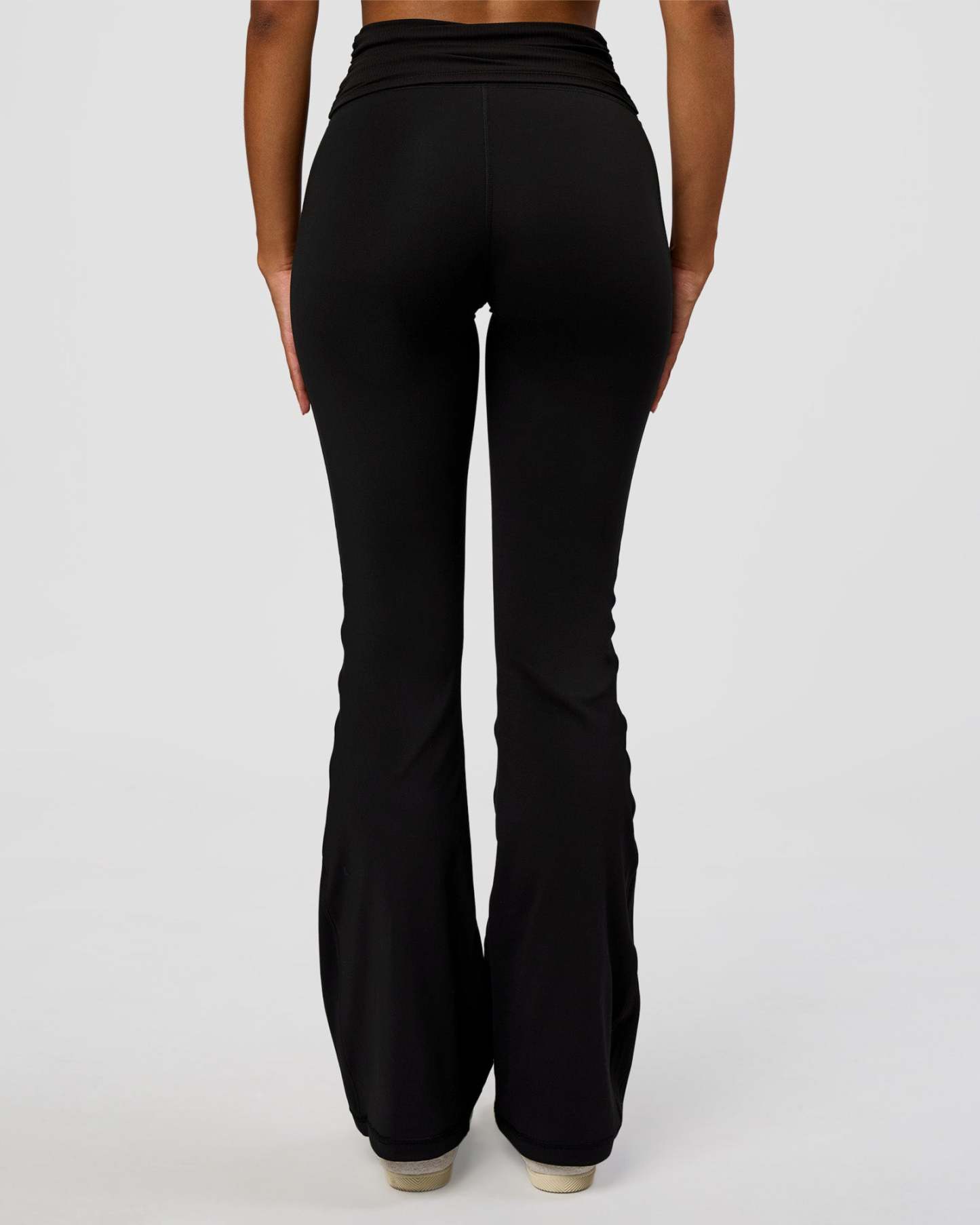 CF Fold Over High-Rise Flared Legging - Black