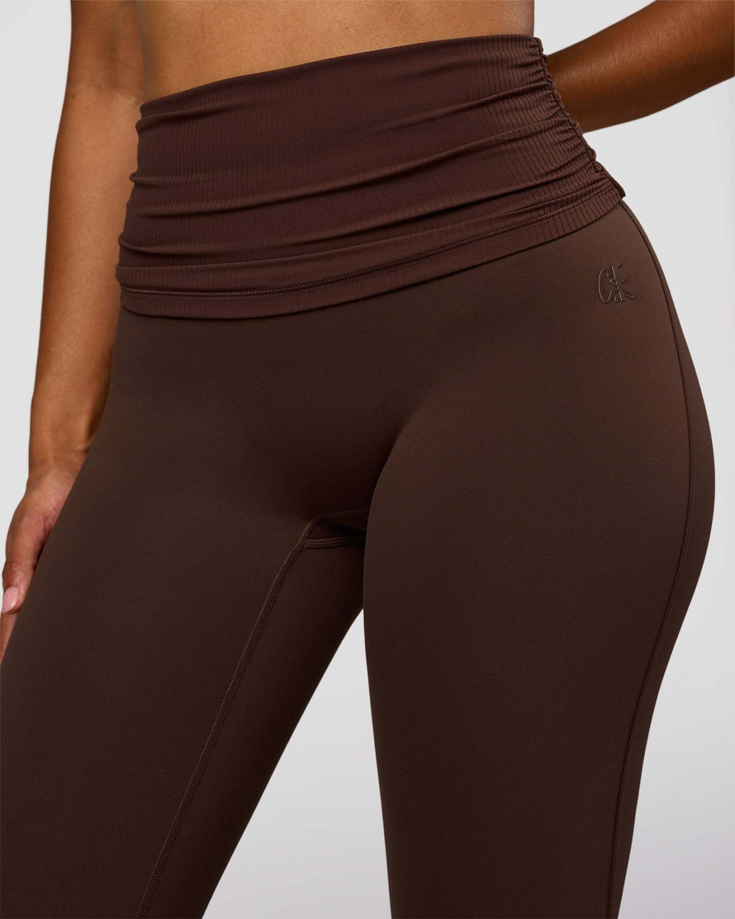 CF Fold Over High-Rise Flared Legging - Hot Chocolate