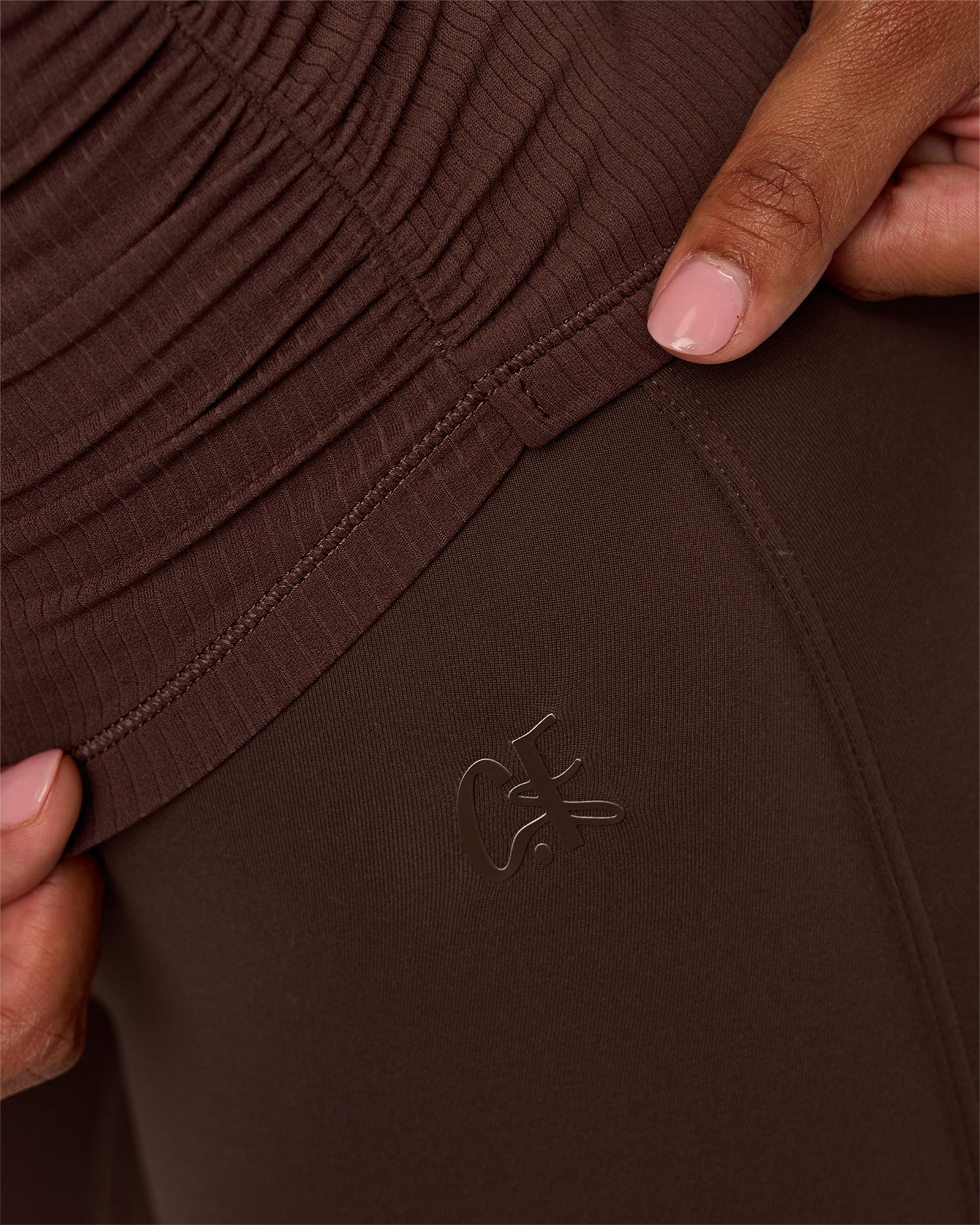 CF Fold Over High-Rise Flared Legging - Hot Chocolate