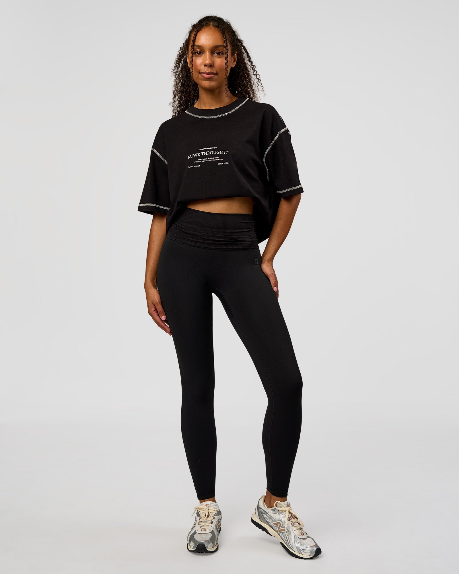 CF Fold Over High-Rise Full Length Legging - Black