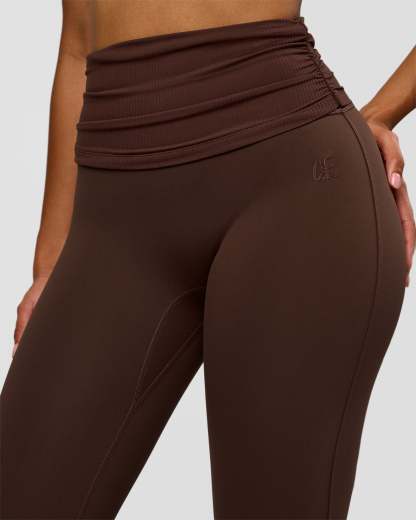 CF Fold Over High-Rise Full Length Legging - Hot Chocolate