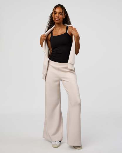 CF Elevate SoftTouch Pintuck Wide Leg Pant - Clay
