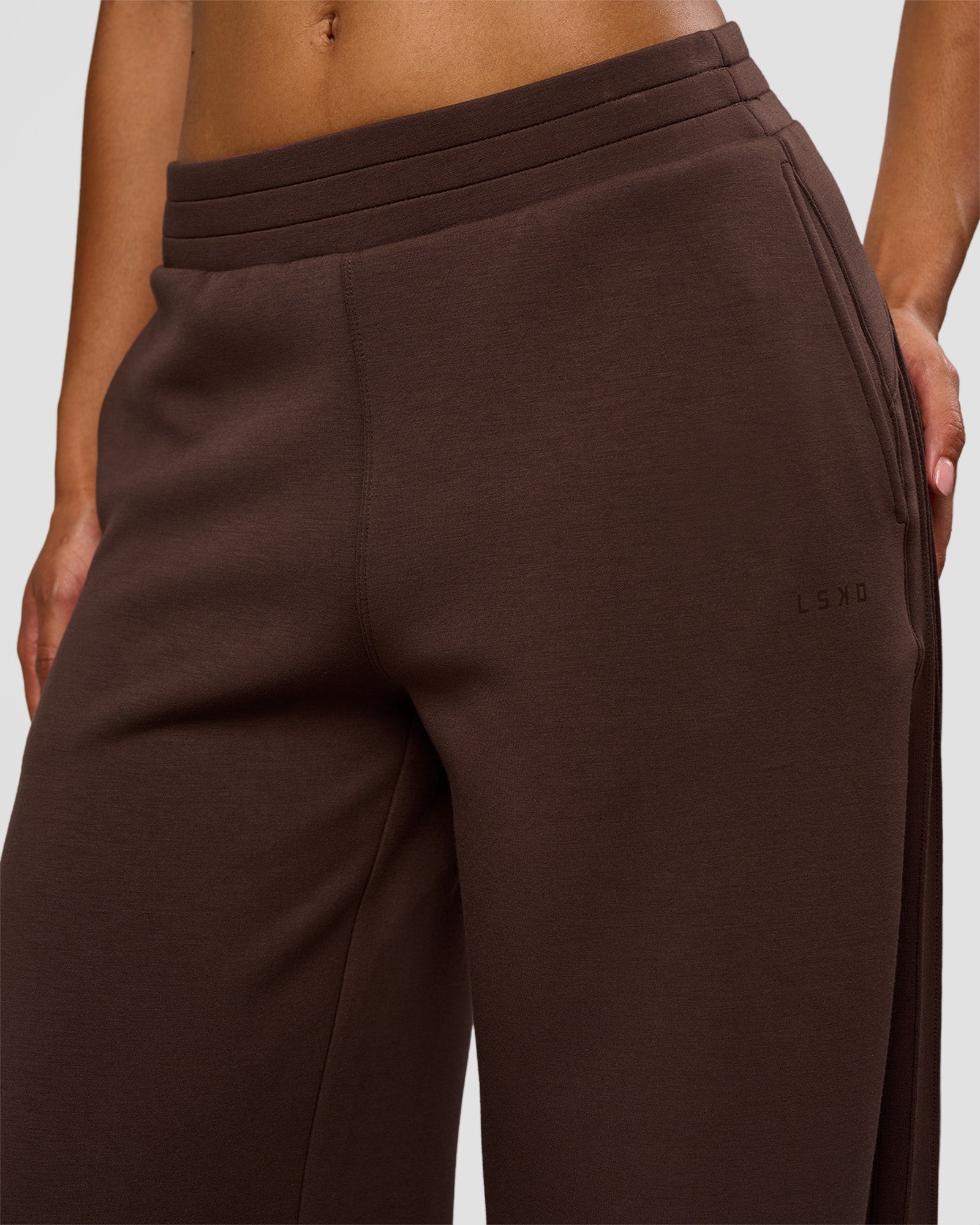 CF Elevate SoftTouch Pintuck Wide Leg Pant - Hot Chocolate