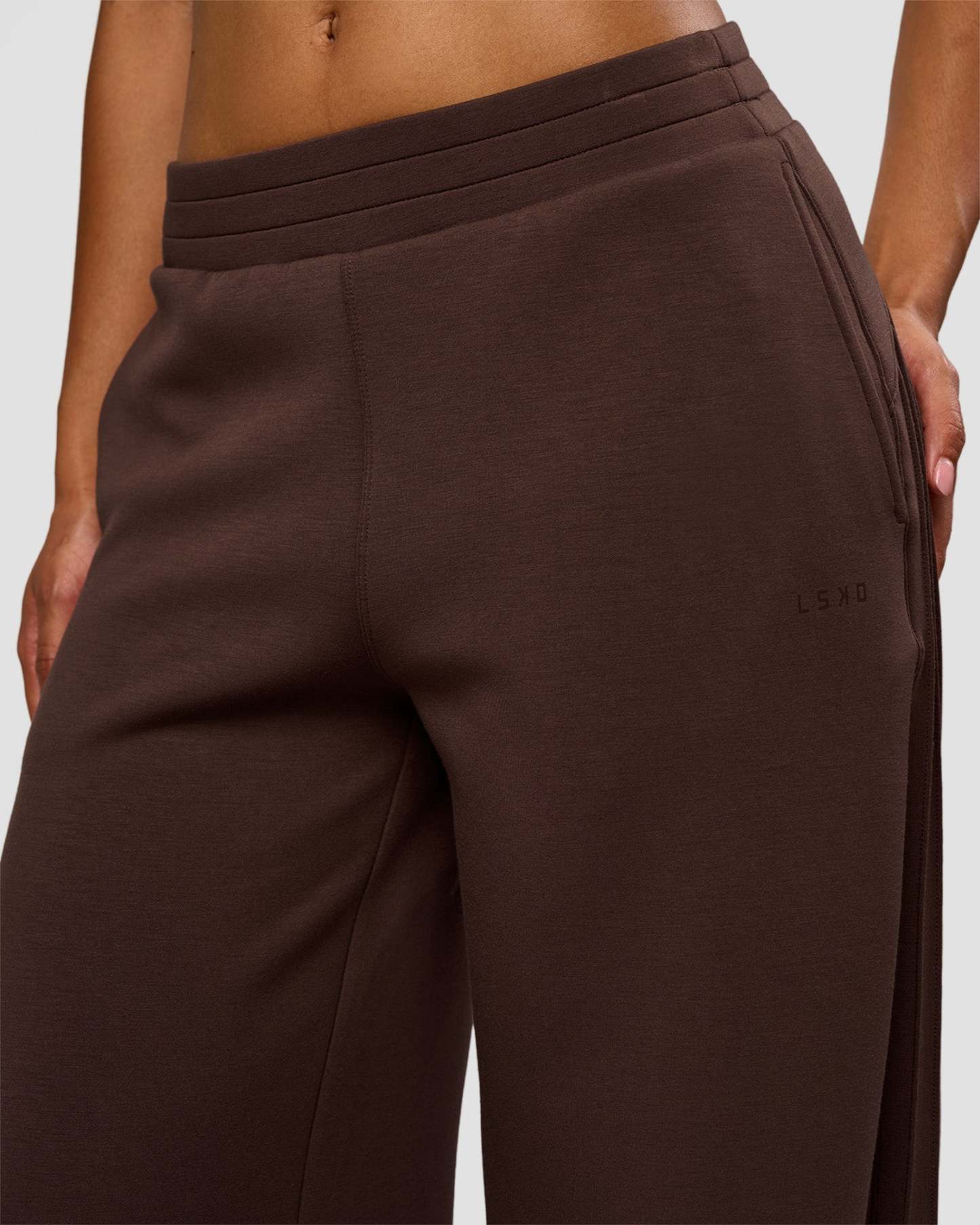 CF Elevate SoftTouch Pintuck Wide Leg Pant - Hot Chocolate