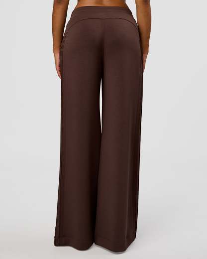 CF Elevate SoftTouch Pintuck Wide Leg Pant - Hot Chocolate