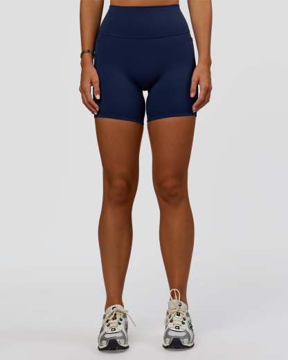 Fusion V-Contour Ultra High-Rise 6" Short Pockets - Future Navy