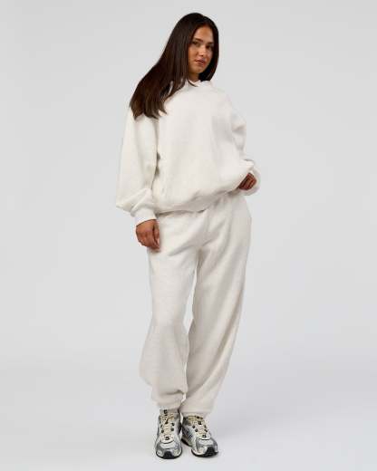 Go-To Oversized Track Pant - Silver Marl