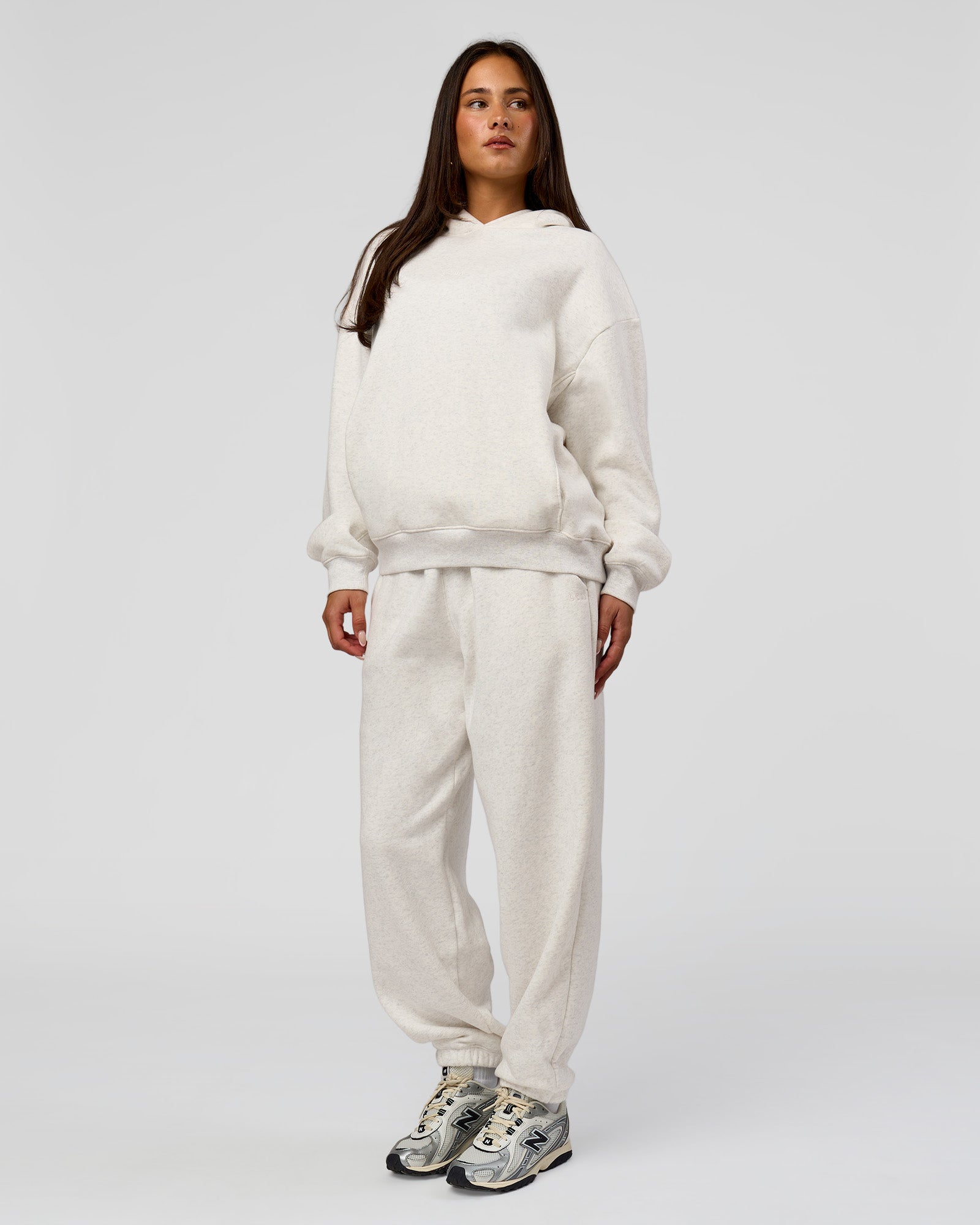 Go-To Oversized Track Pant - Silver Marl