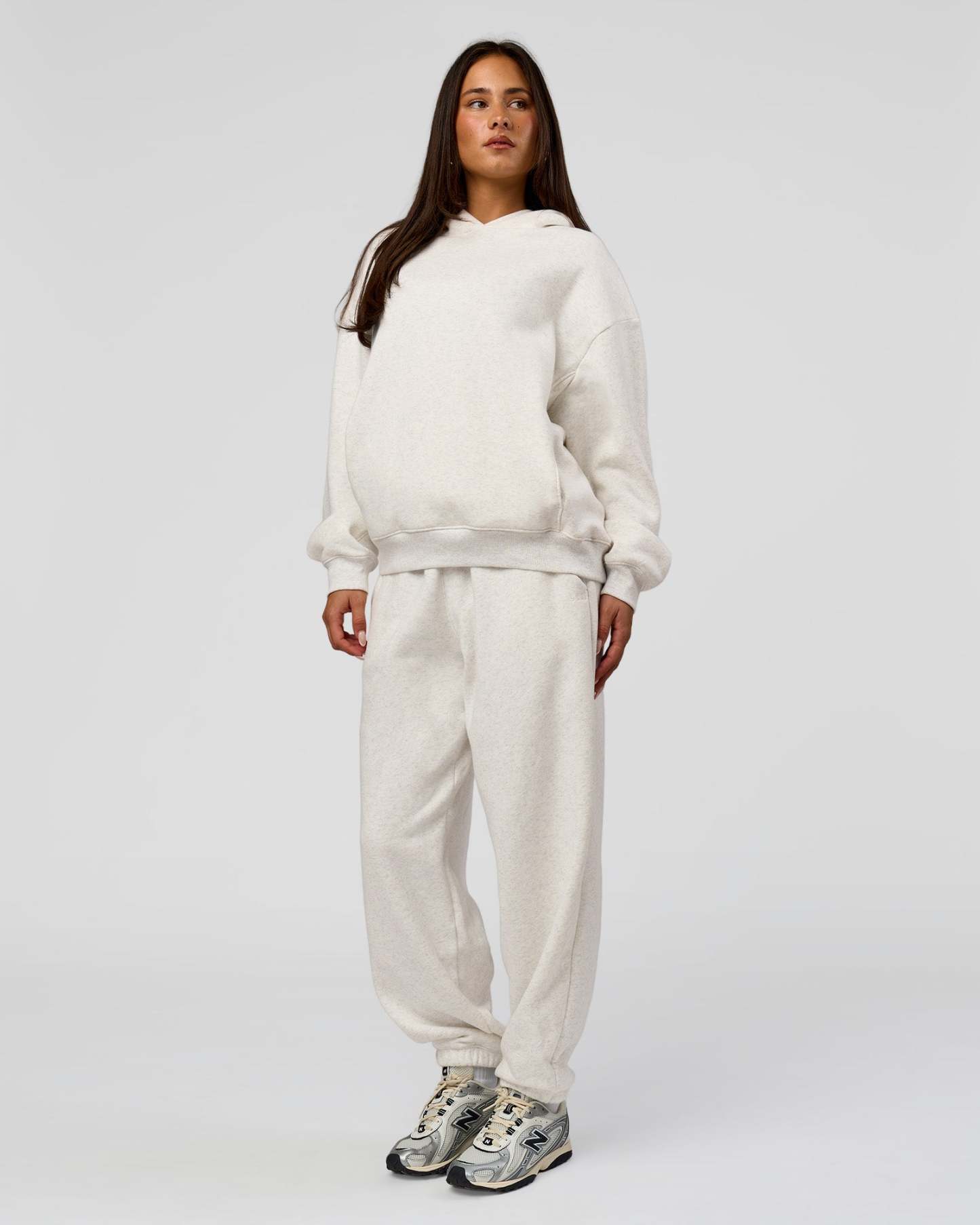 Go-To Oversized Track Pant - Silver Marl
