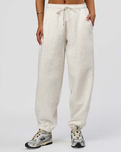 Go-To Oversized Track Pant - Silver Marl