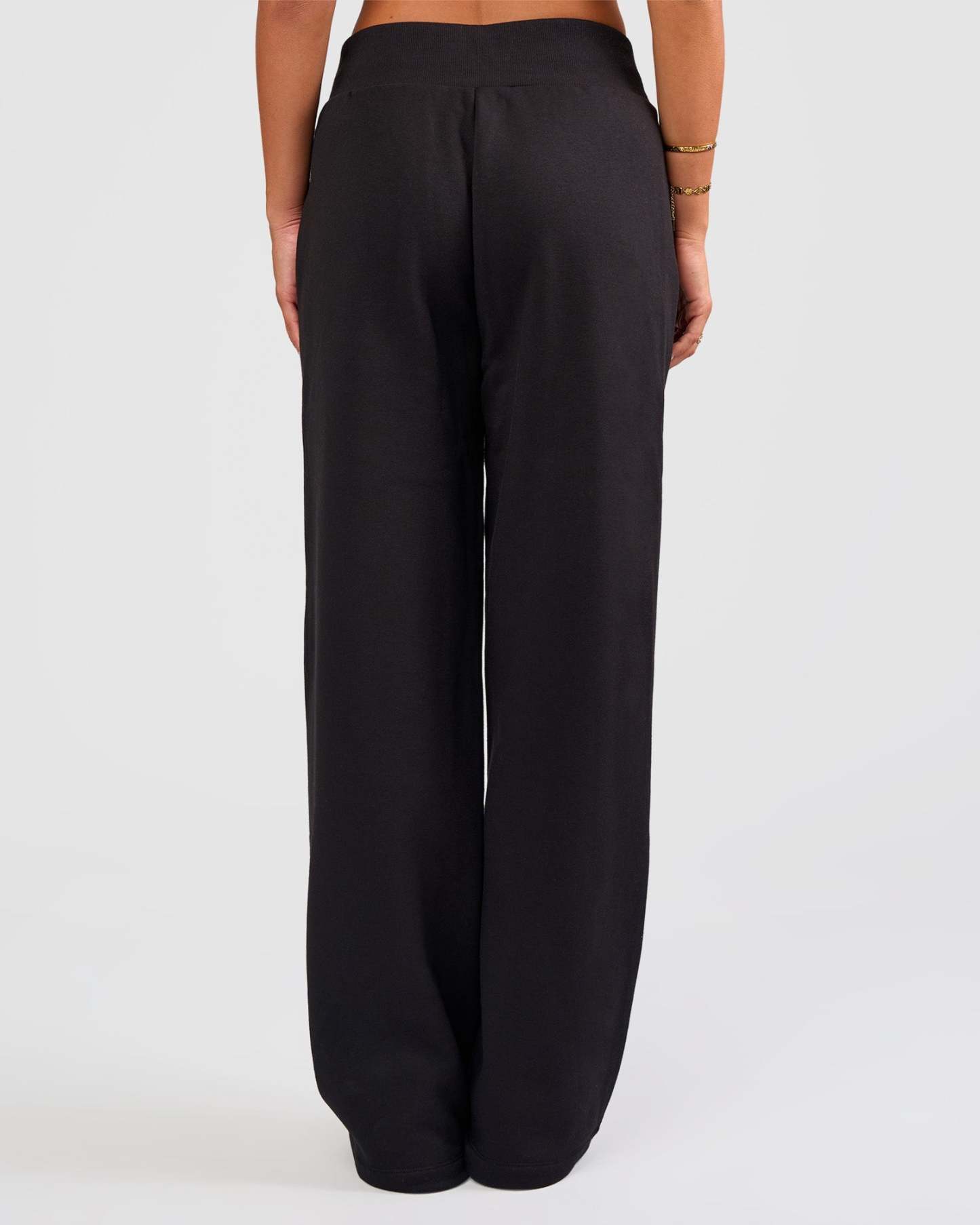 Go-To Wide Leg Track Pant - Black