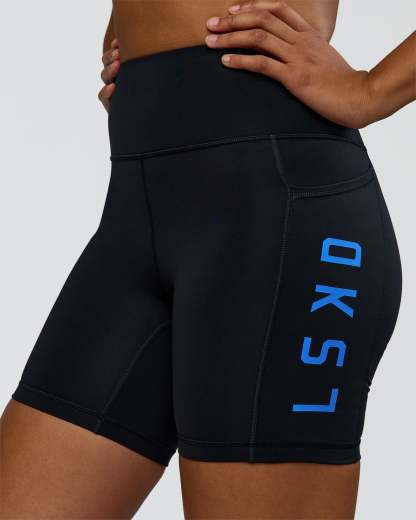Rep Ultra High-Rise 6" Short Pockets - Black-Palace Blue
