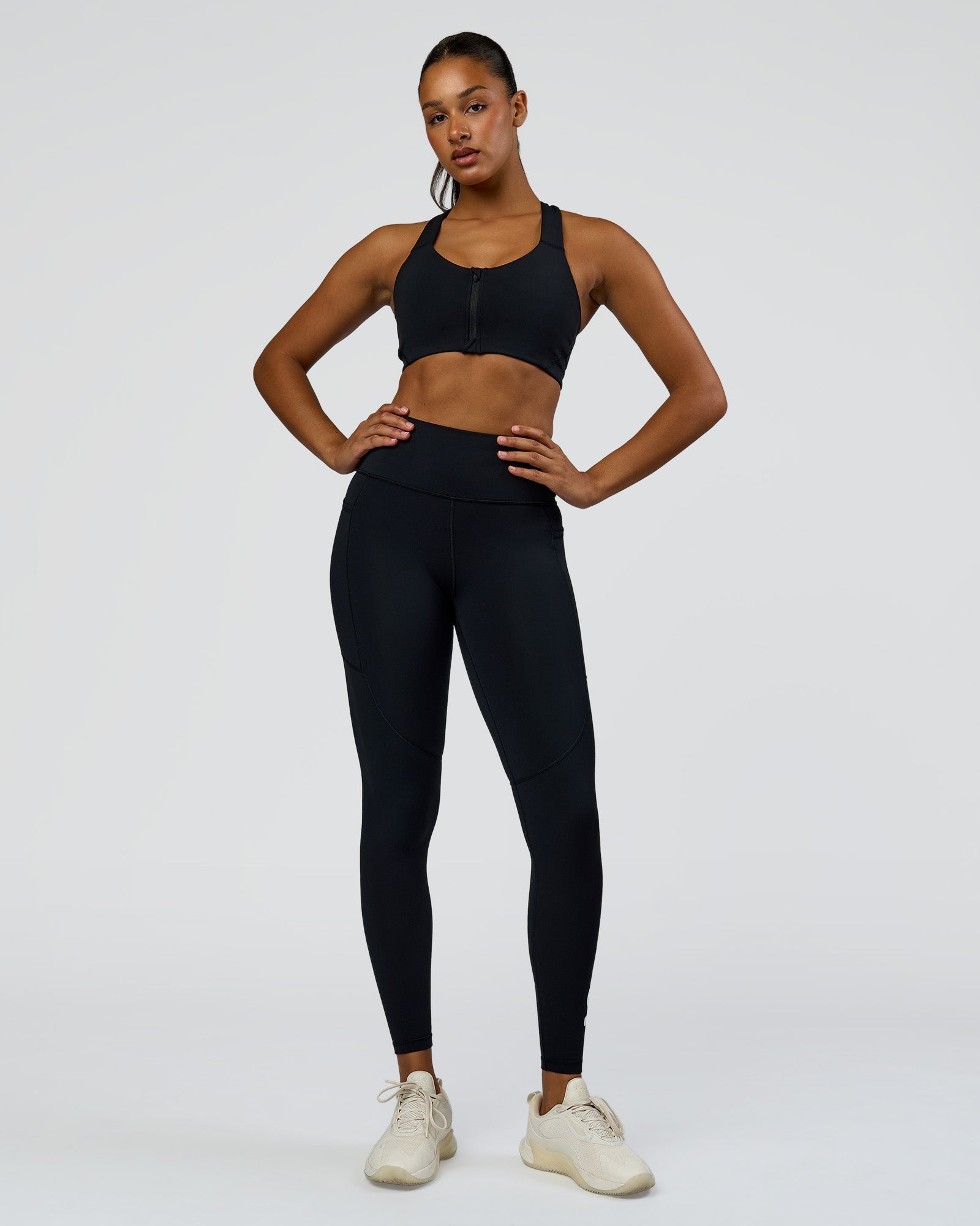 Rep Street Script Ultra High-Rise Full Length Legging Pockets - Black-White