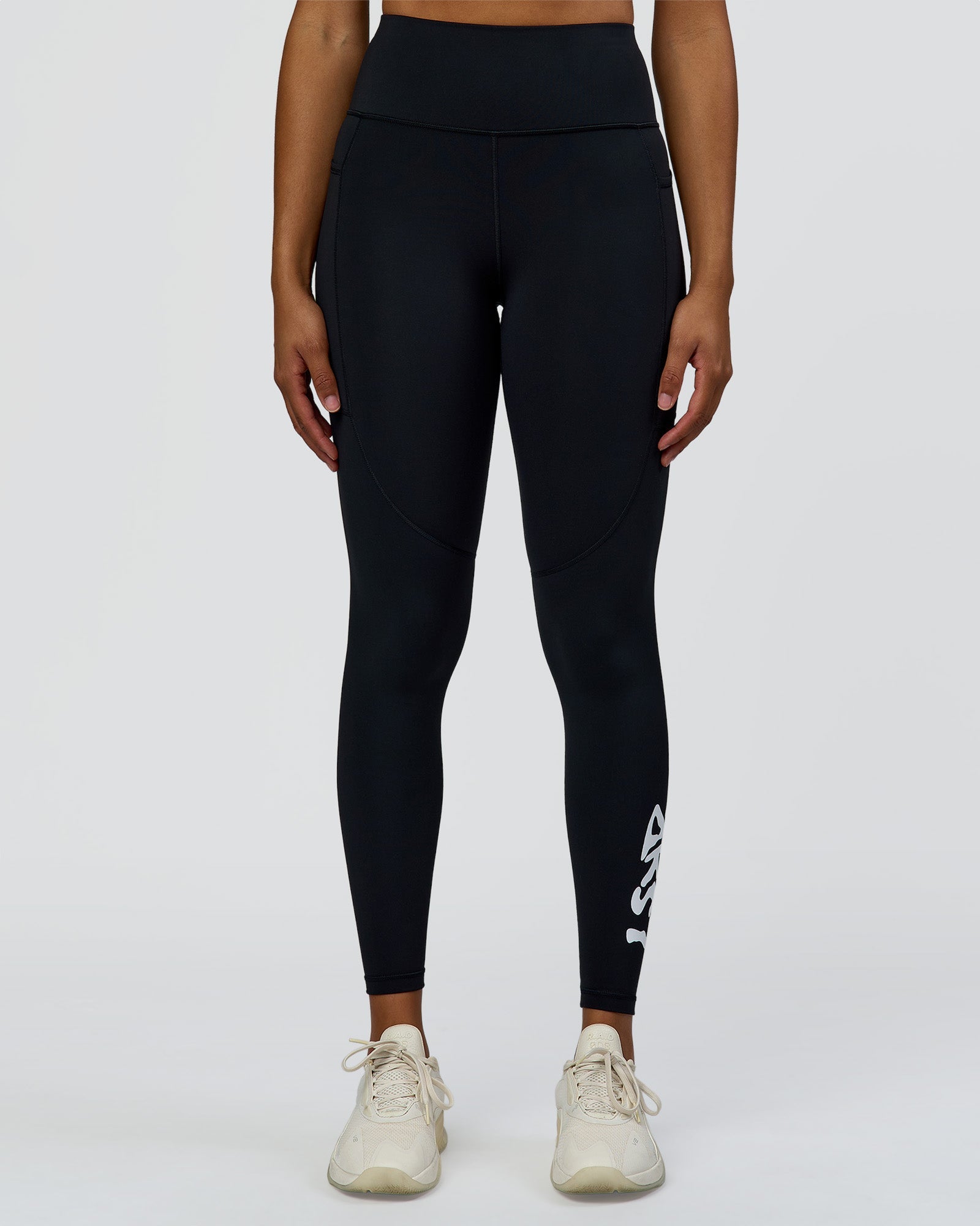Rep Street Script Ultra High-Rise Full Length Legging Pockets - Black-White