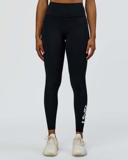 Rep Street Script Ultra High-Rise Full Length Legging Pockets - Black-White