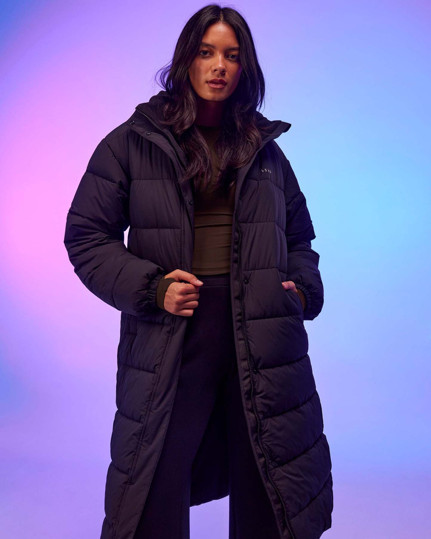 Go-To Puffer Long Jacket - Black