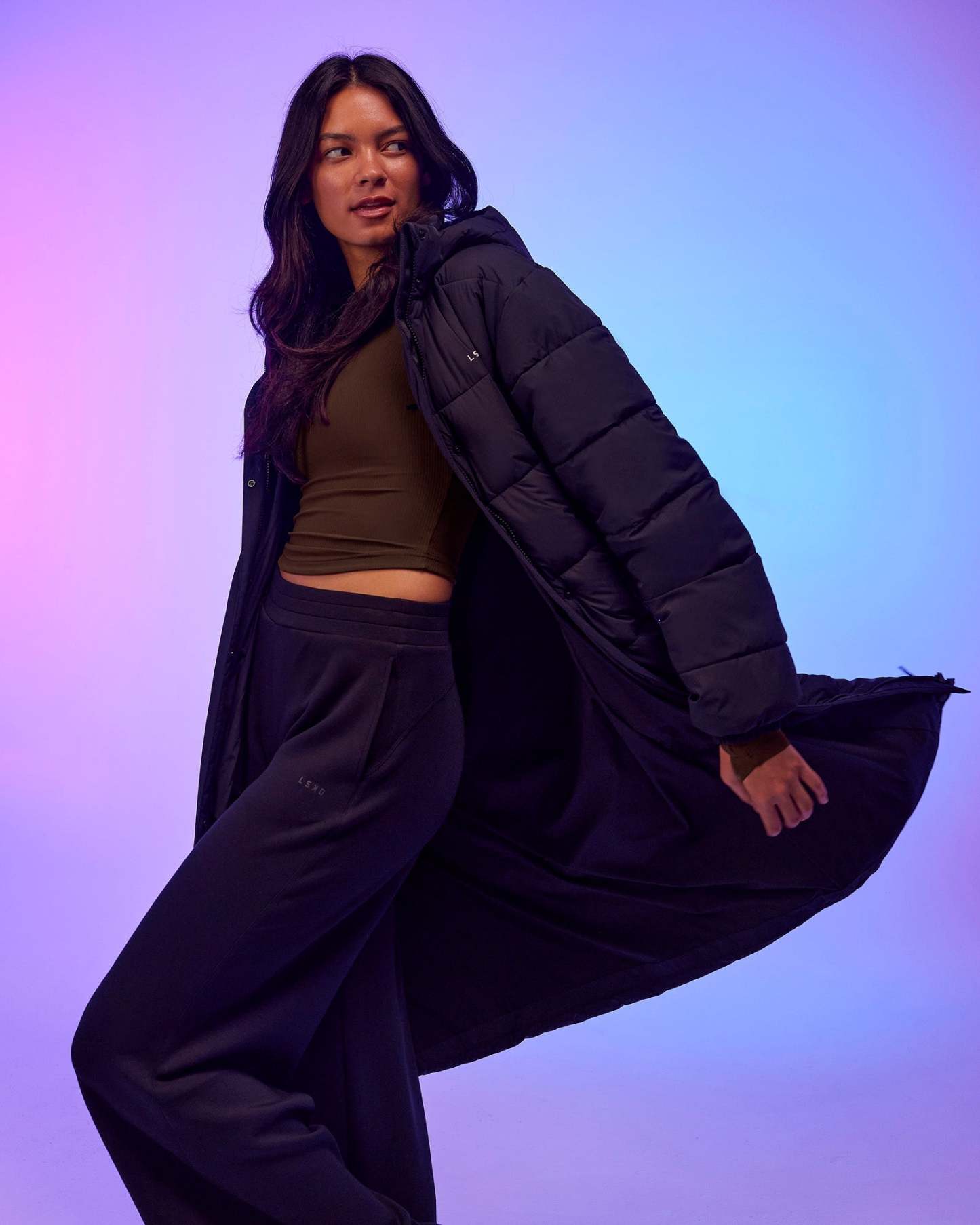 Go-To Puffer Long Jacket - Black