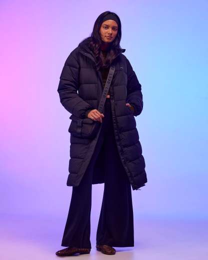 Go-To Puffer Long Jacket - Black