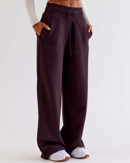 Go-To Wide Leg Track Pant - Midnight Plum