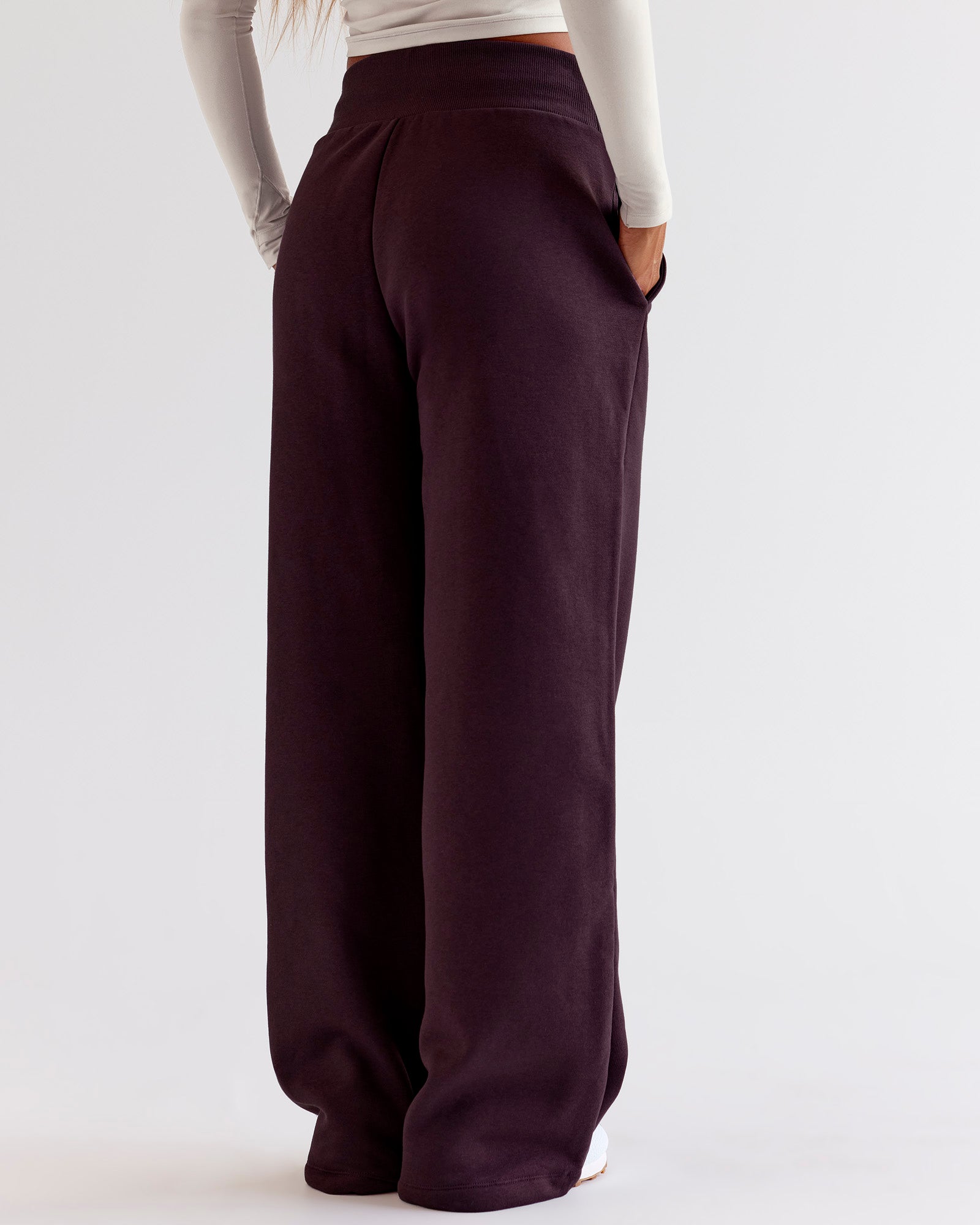 Go-To Wide Leg Track Pant - Midnight Plum