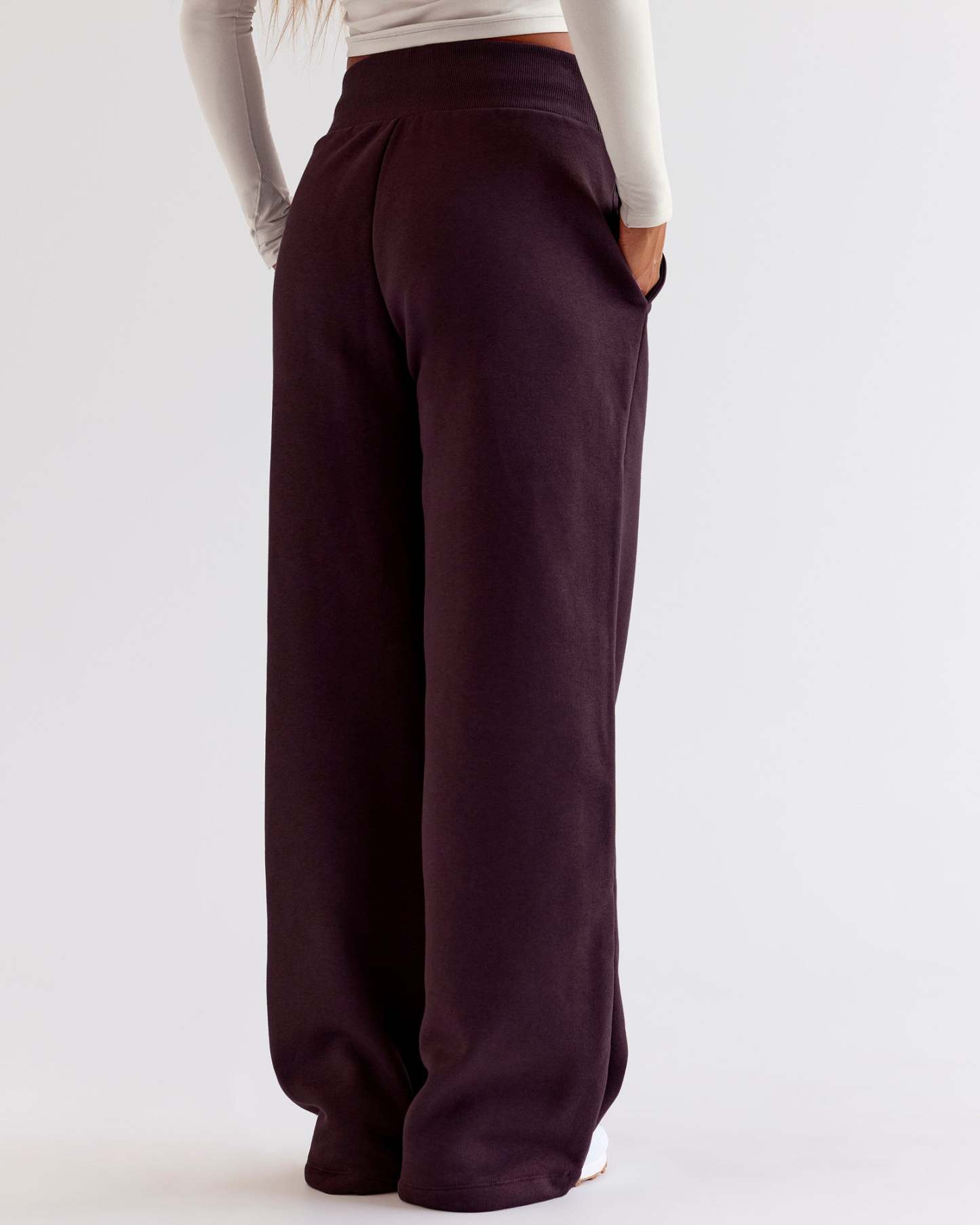 Go-To Wide Leg Track Pant - Midnight Plum