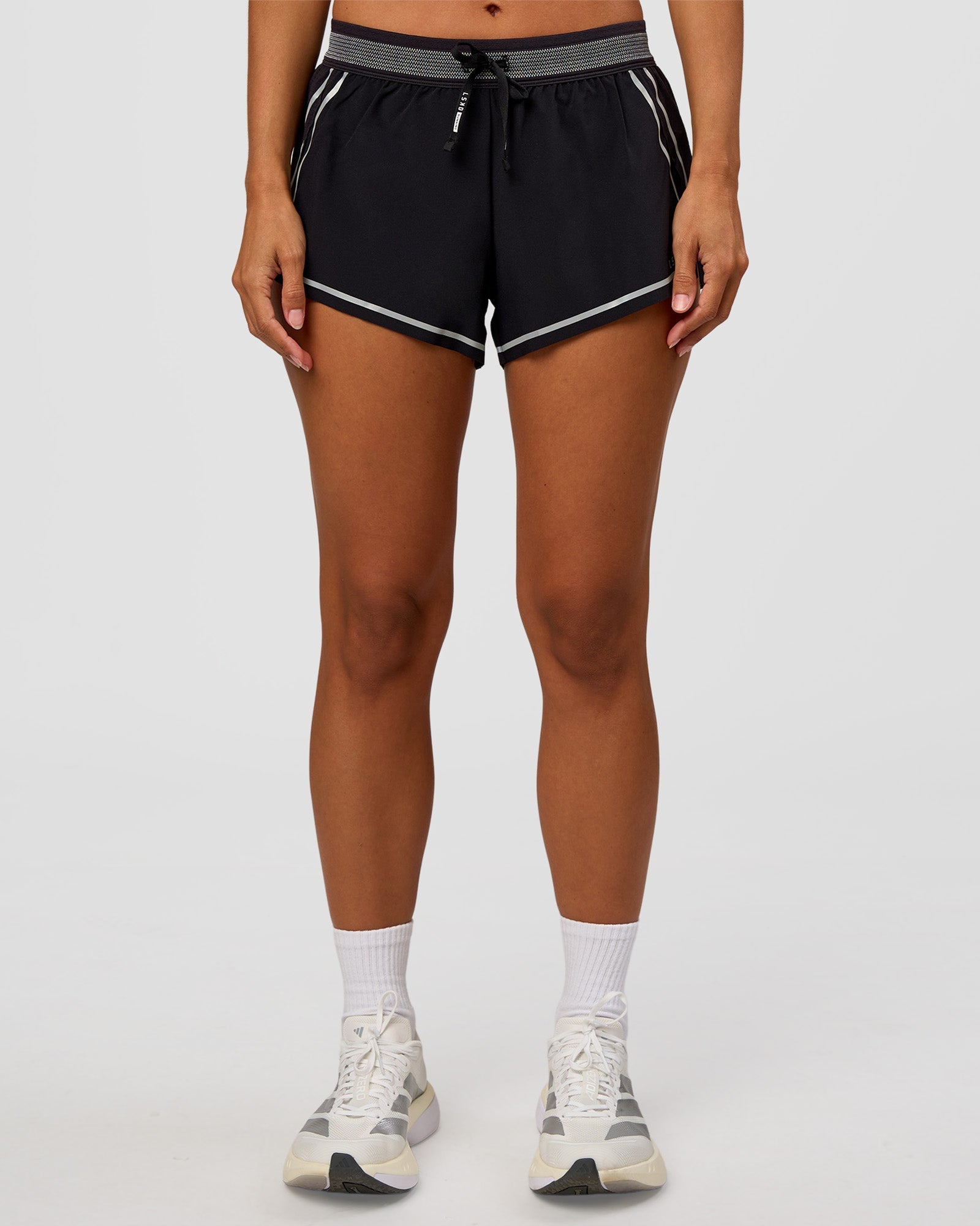 Accelerate 3" Reflective Mid-Rise Running Short - Black-Reflective