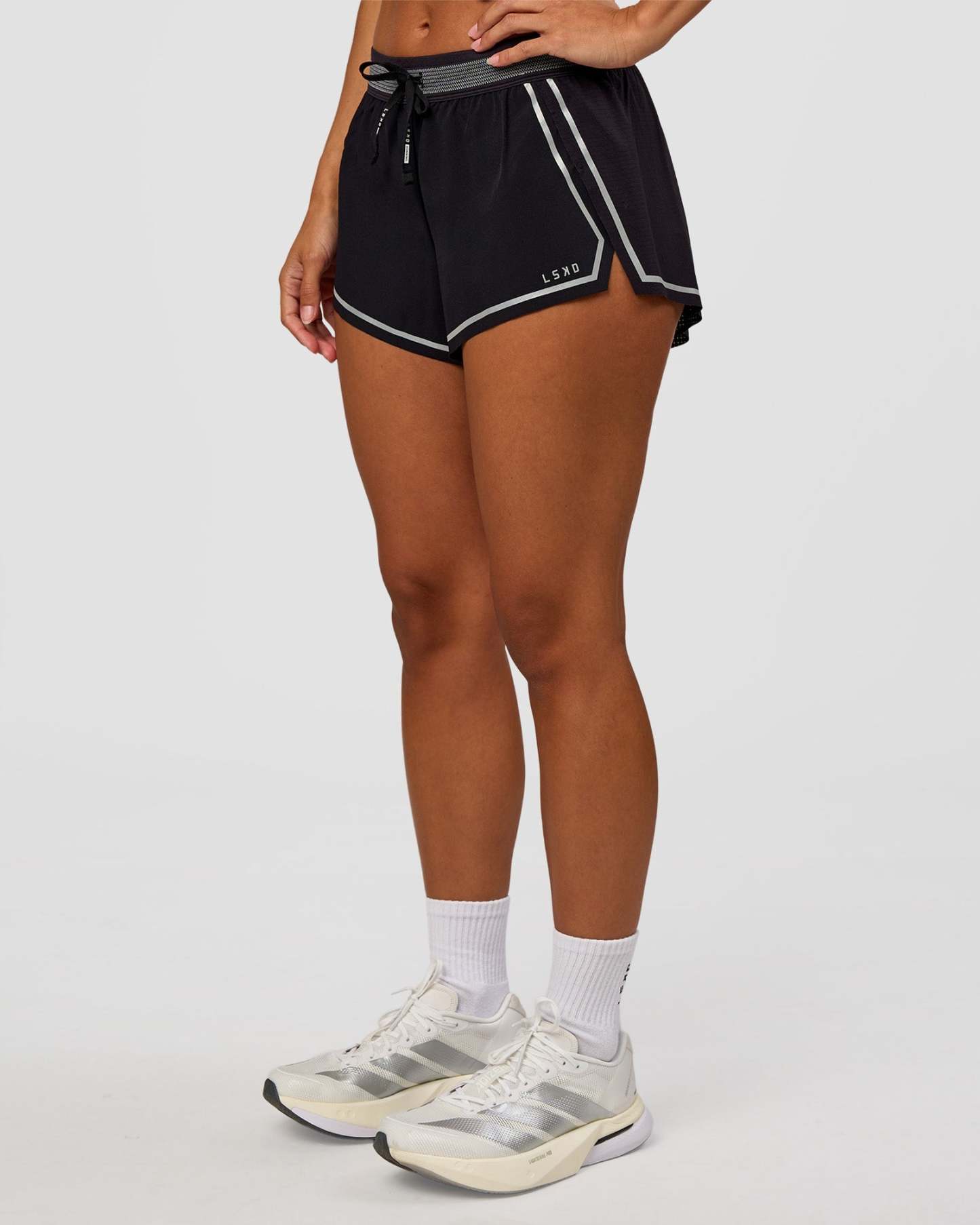 Accelerate 3" Reflective Mid-Rise Running Short - Black-Reflective