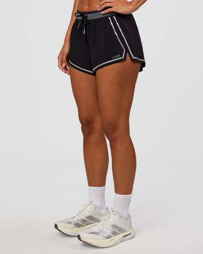 Accelerate 3" Reflective Mid-Rise Running Short - Black-Reflective