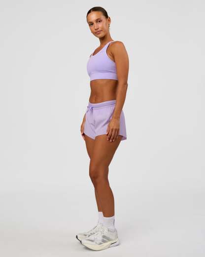 Accelerate Split Strap Sports Bra - Pale Lilac