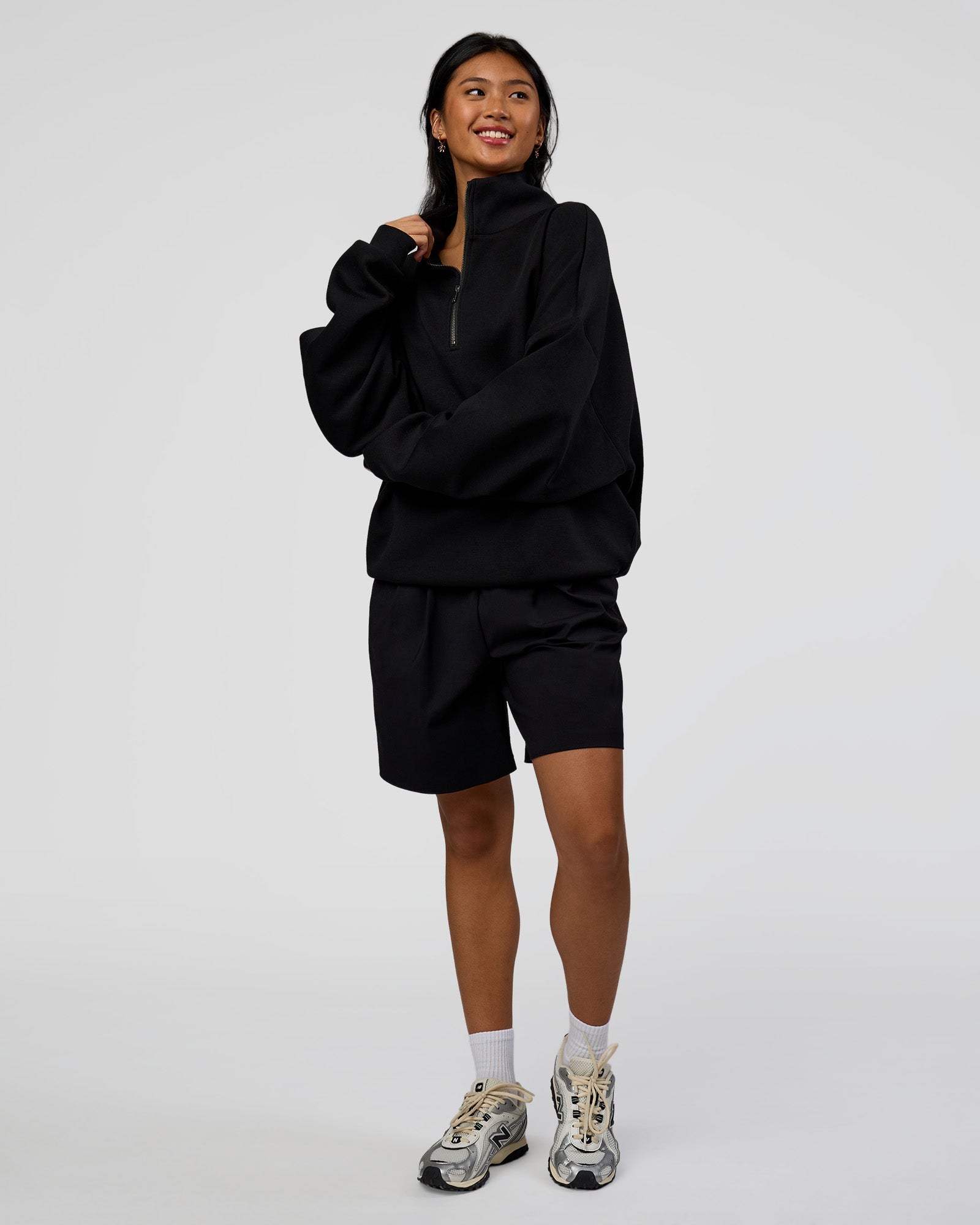 AfterDark ZeroCrease Quarter Zip - Black