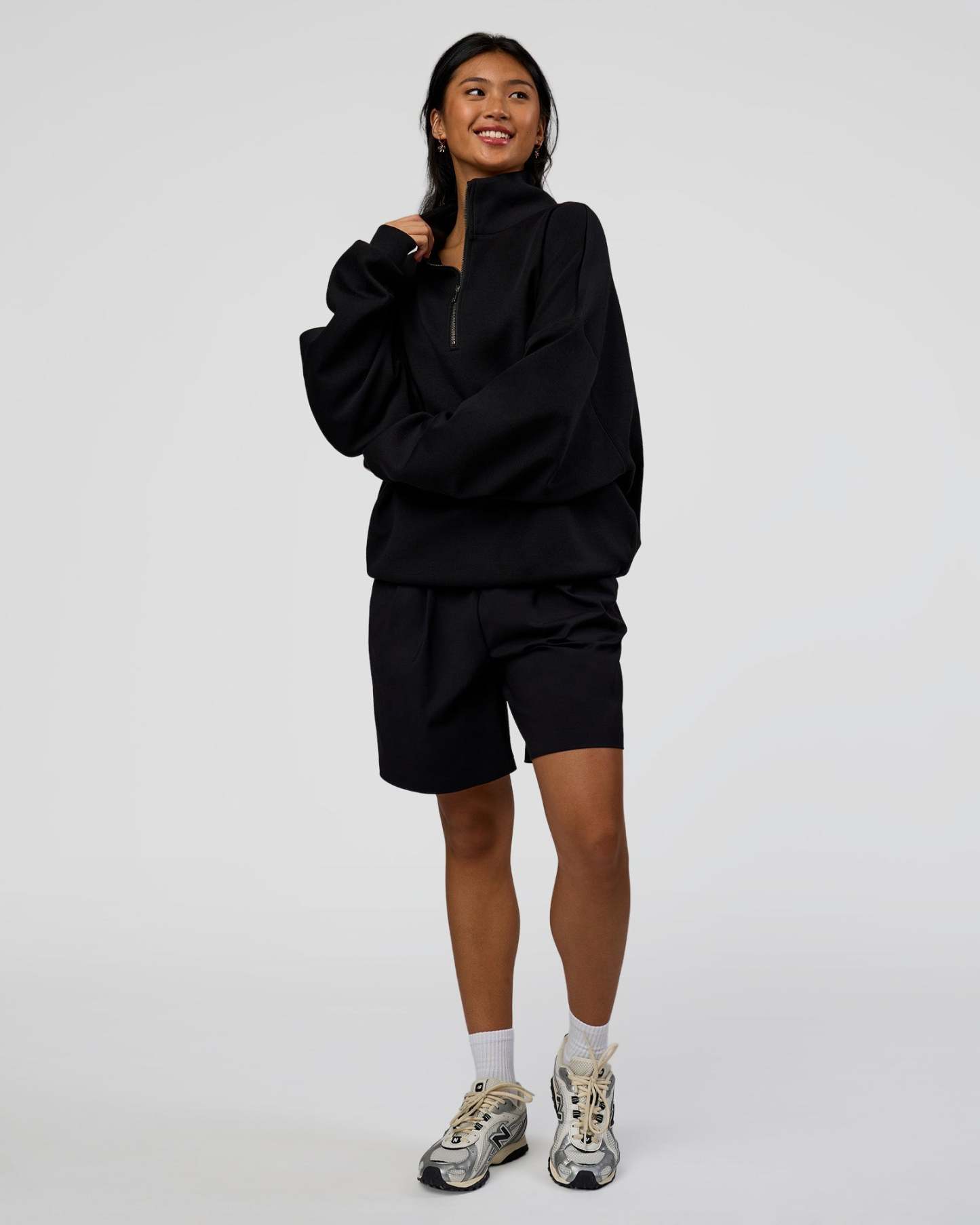 AfterDark ZeroCrease Quarter Zip - Black