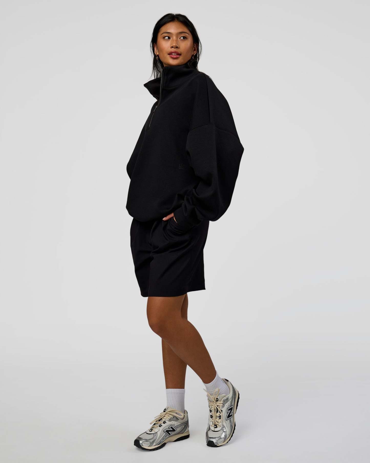 AfterDark ZeroCrease Quarter Zip - Black