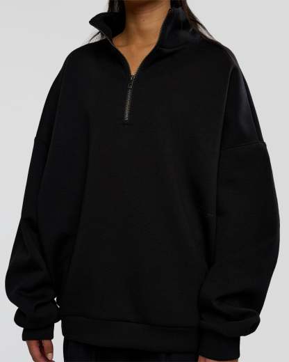 AfterDark ZeroCrease Quarter Zip - Black