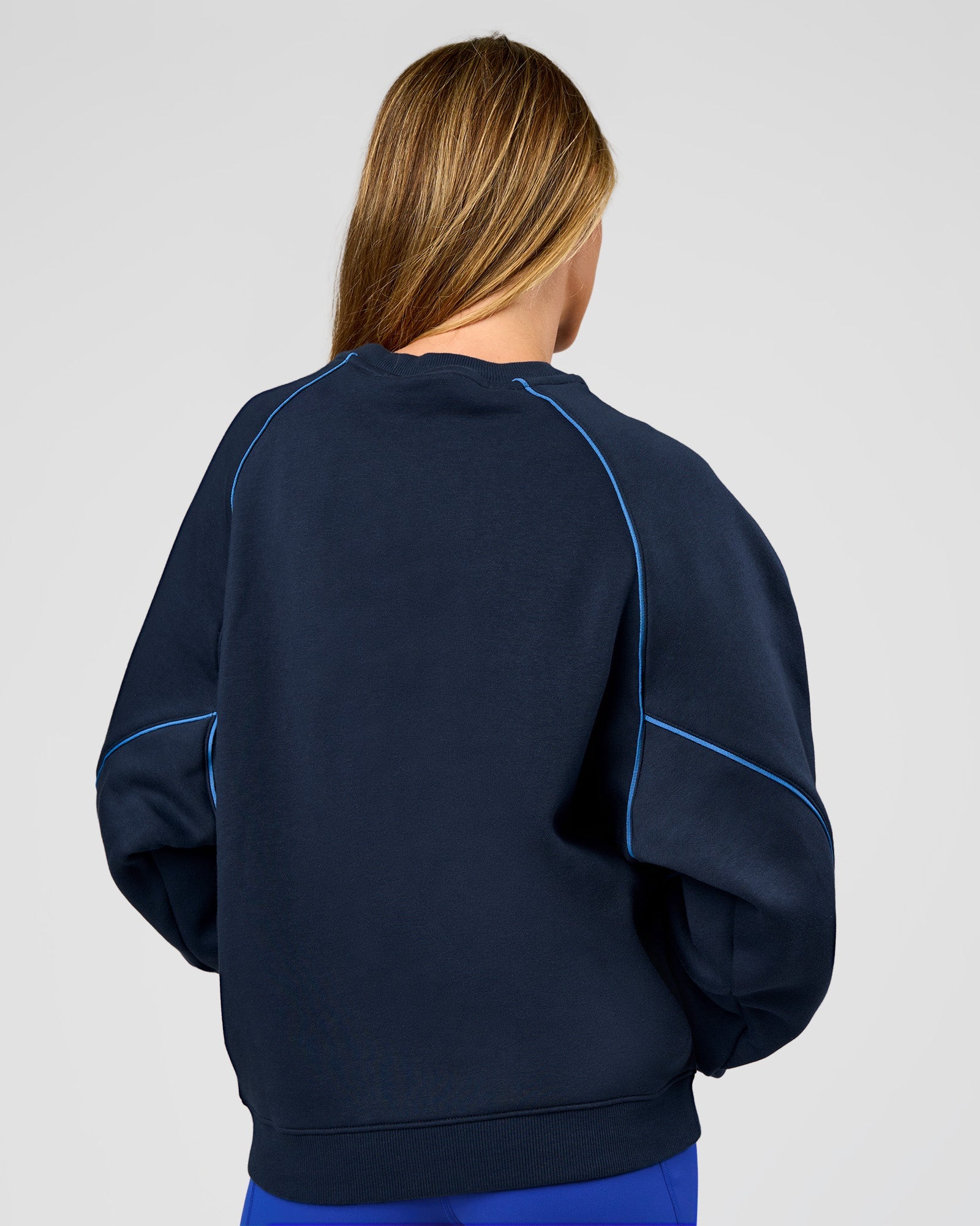 Axis Boxy Crew Sweater - Future Navy-Palace Blue