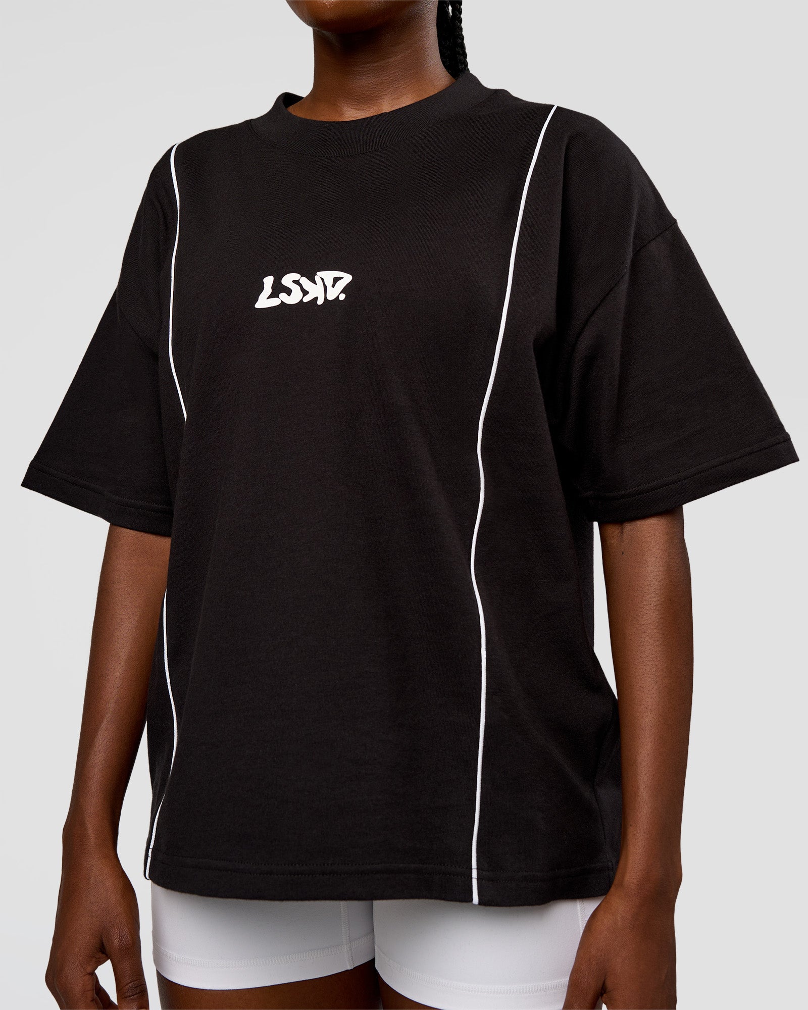 Axis Heavyweight Oversized Boxed Tee - Black-White