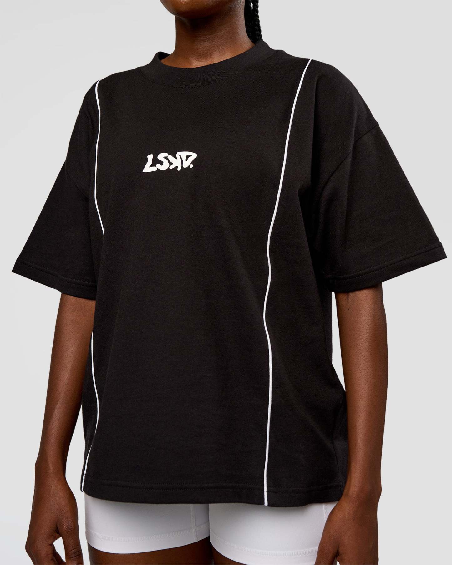 Axis Heavyweight Oversized Boxed Tee - Black-White