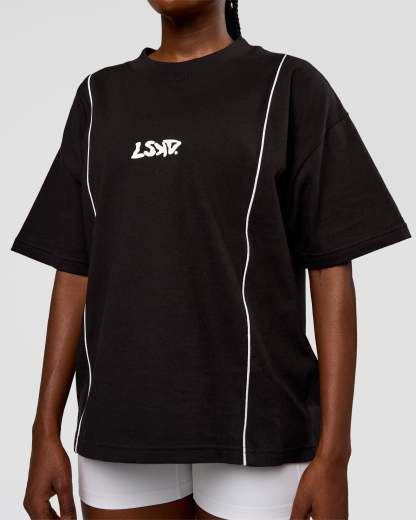Axis Heavyweight Oversized Boxed Tee - Black-White