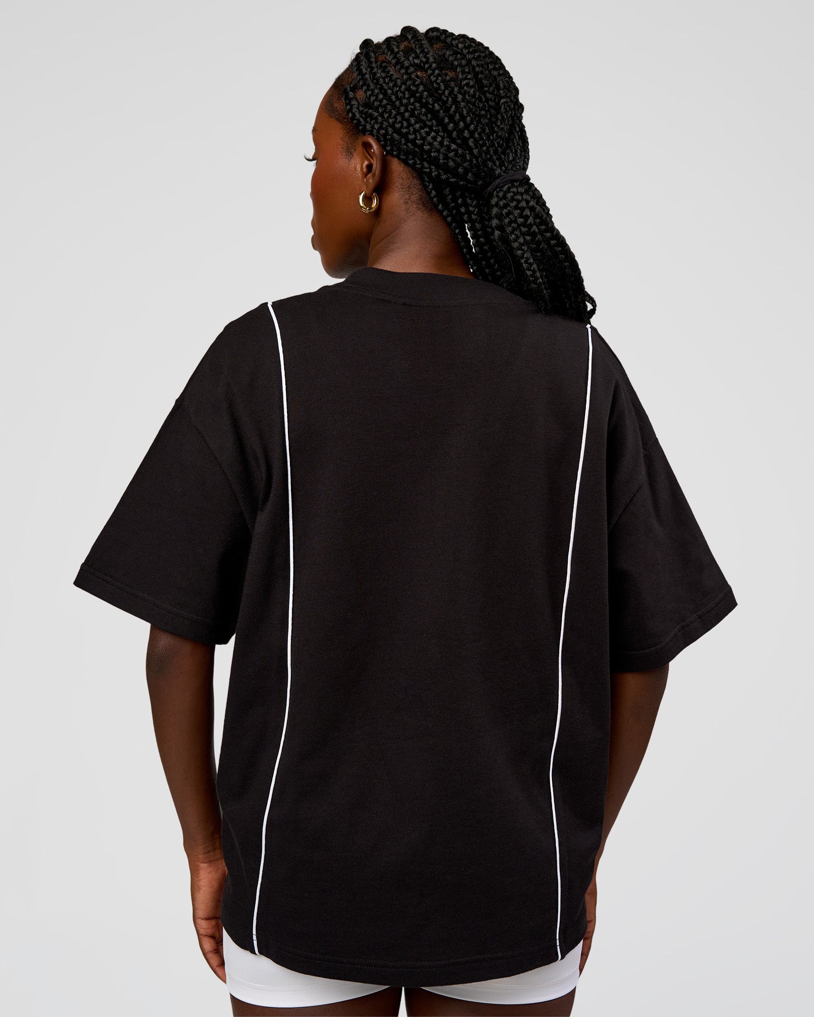 Axis Heavyweight Oversized Boxed Tee - Black-White