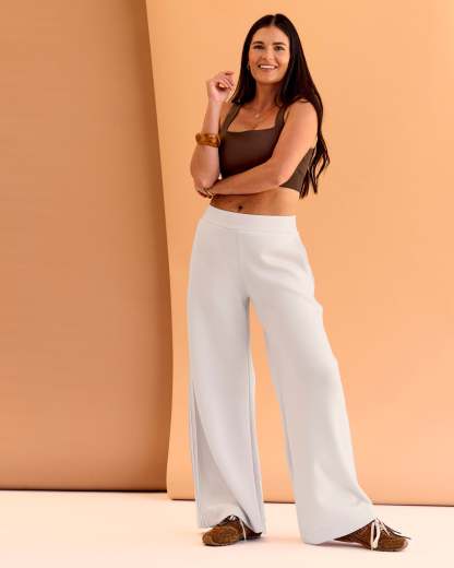 CF Elevate SoftTouch Pintuck Wide Leg Pant - Clay
