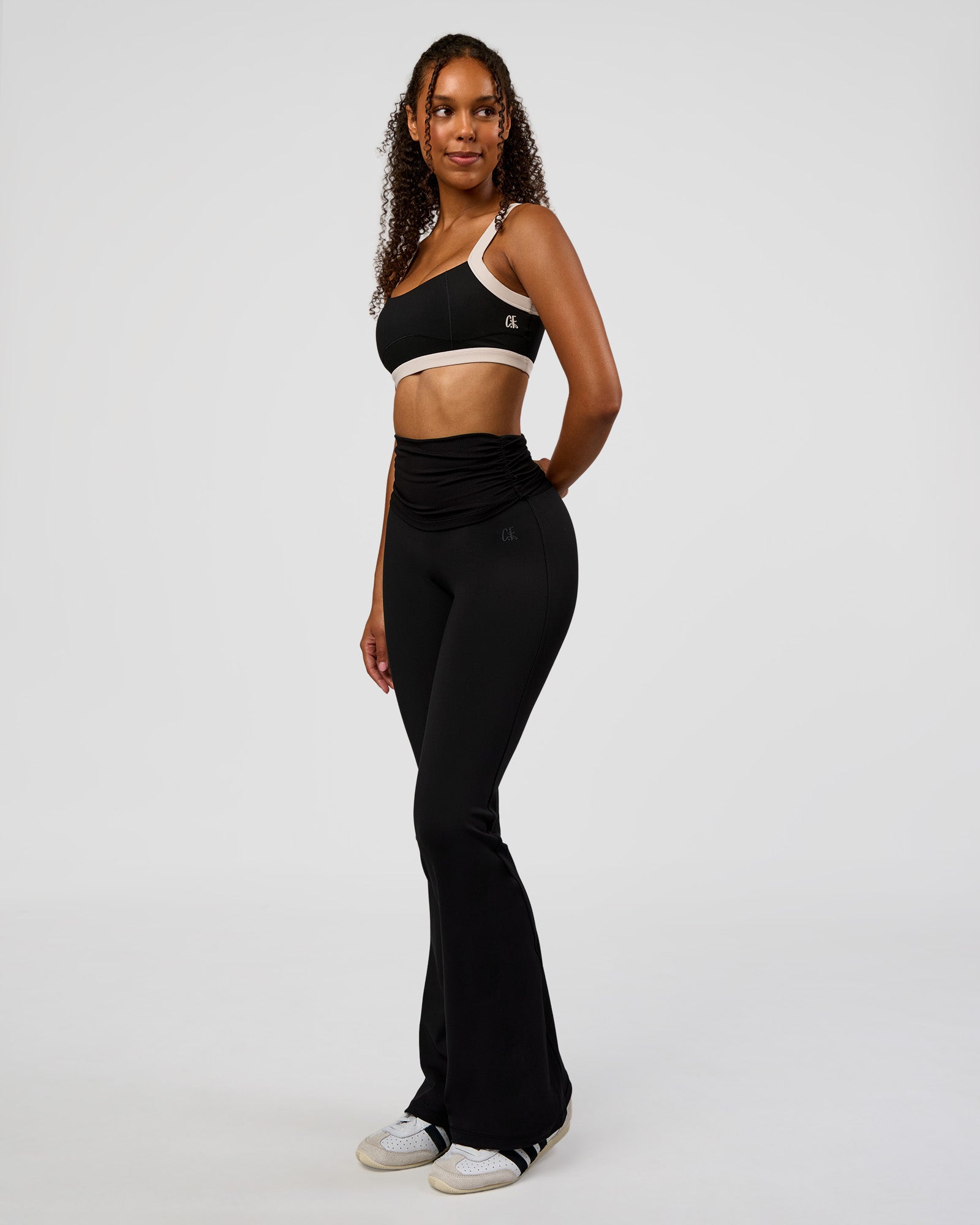CF Move Through It Sports Bra - Black-Clay