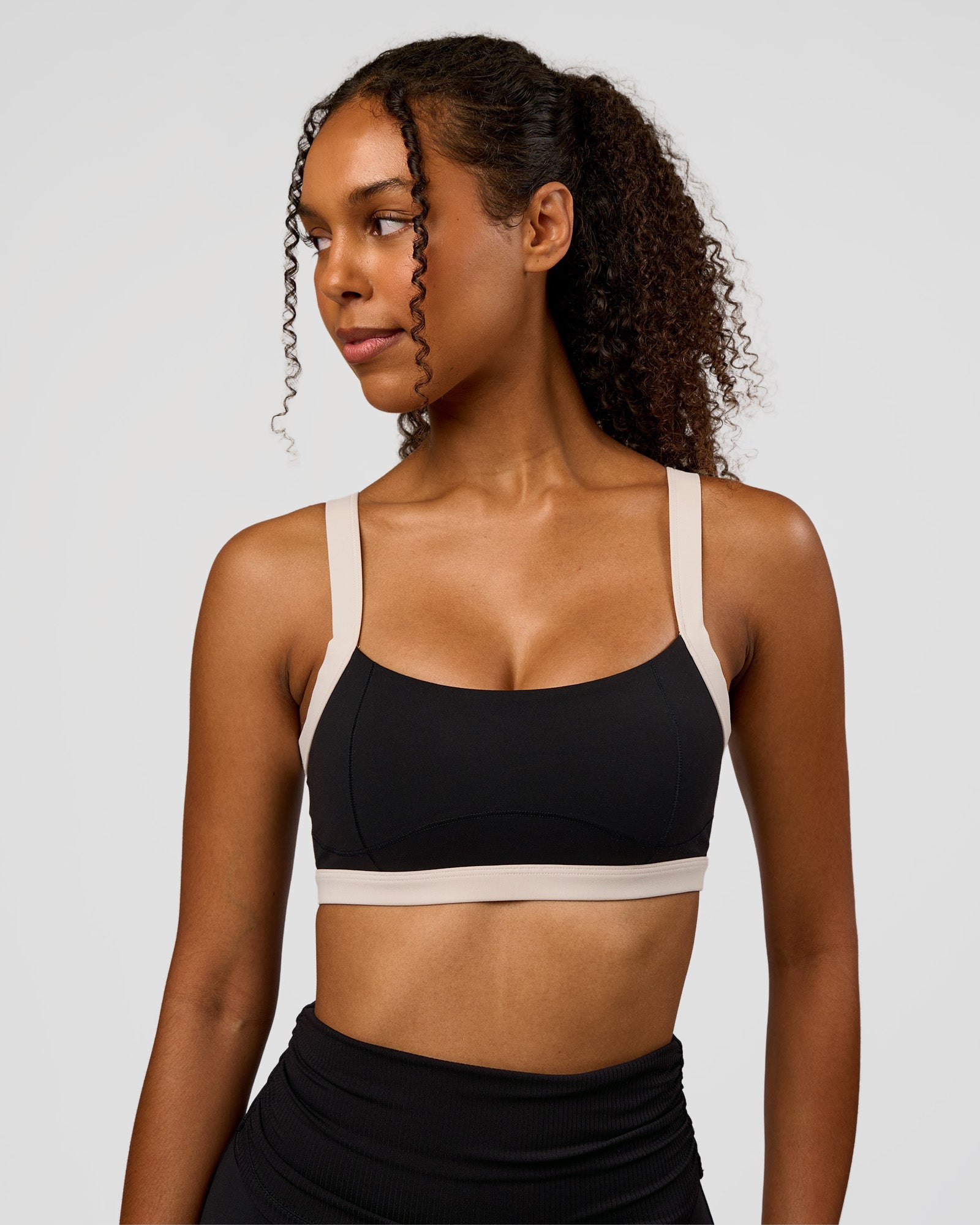 CF Move Through It Sports Bra - Black-Clay